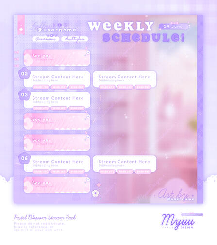 Pastel Blossom Schedule